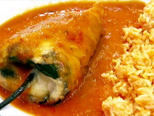 Chili Relleno with Tomato Sauce