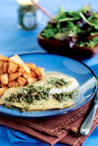 Pan Fried Cod With Lemon Caper Sauce