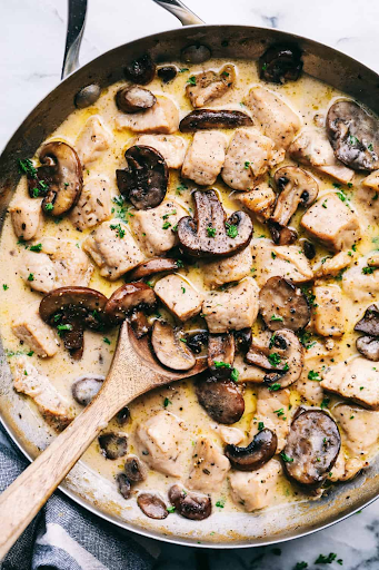 Creamy Garlic Pork Marsala