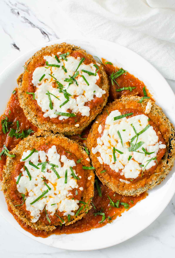 Air Fryer Eggplant Parmesan￼
