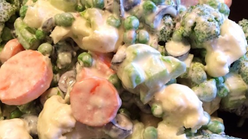 Cauliflower Broccoli Salad